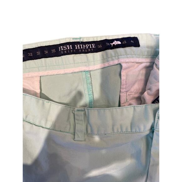 Men’s Fish Hippie Seafoam Green Shorts Sz 40 - Picture 3 of 3